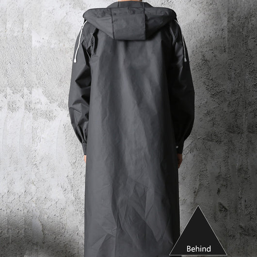 Impermeable Largo Negro de Cuerpo Completo - Image 3