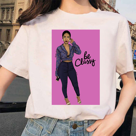 Camiseta Estampada de Manga Corta Unisex