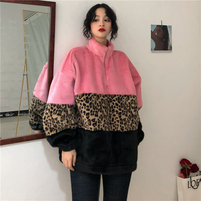 Buzo Cuello Alto con Cierre Estampado Leopardo - Image 11