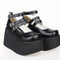 Zapatos Mocasín con Suela Gruesa y Doble Cinturón