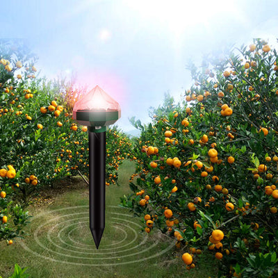 Repelente Solar de Plagas con Lámpara LED - Ahuyentador para Jardín