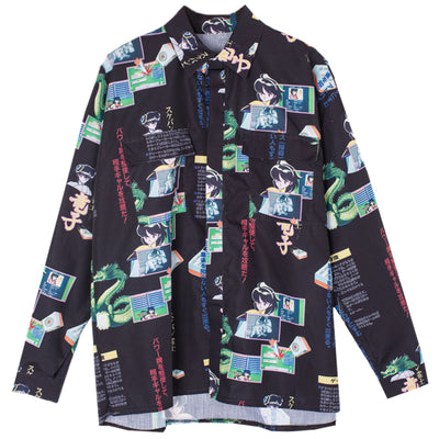 Remera Oversize Harajuku con Estampado Cómics y Graffiti - Image 5