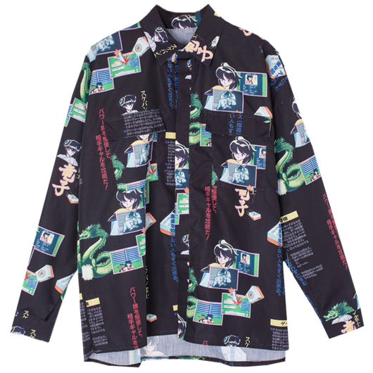 Remera Oversize Harajuku con Estampado Cómics y Graffiti - Image 5