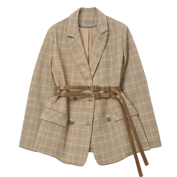 Blazer a Cuadros para Mujer
