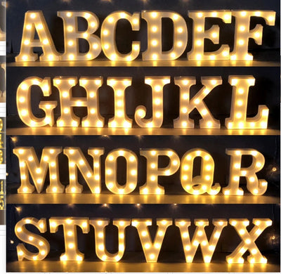 Letras y Números LED Luminosos para Decoración - Lámpara de Batería Romántica - Image 85