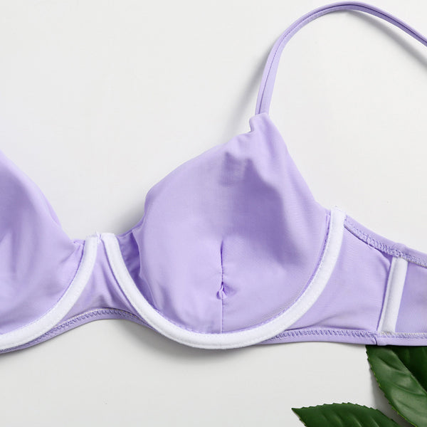 Traje de Baño Triangular Fruncido para Mujer