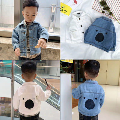 Chaqueta de Mezclilla con Diseño de Osito para Niño