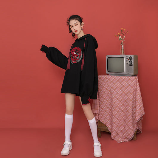 Sudadera Holgada con Capucha Estilo Street Industrial