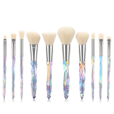 Set de 10 Brochas de Maquillaje con Mango de Diamante - Image 9