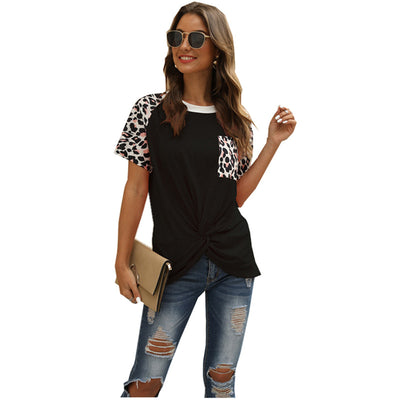 Blusa Estampado Leopardo Manga Corta para Mujer - Image 15