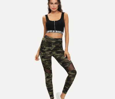 Leggins con Malla a Juego de Colores - Image 3