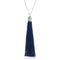Colorful ethnic Estilo necklace Plateado navy Azul