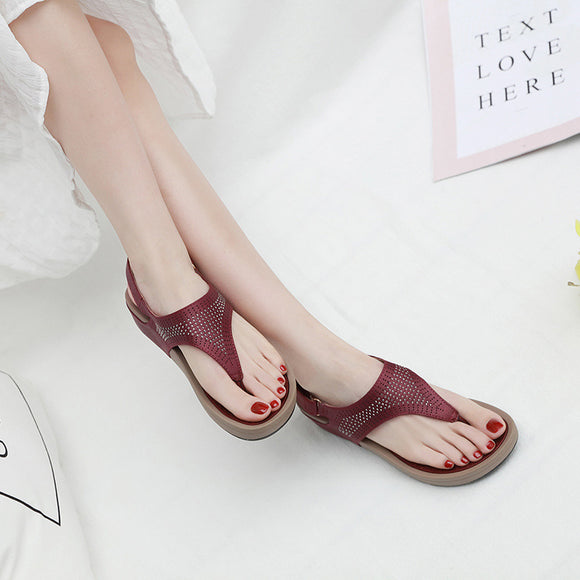 Sandalias Velcro con Magdalena y Strass Brillantes