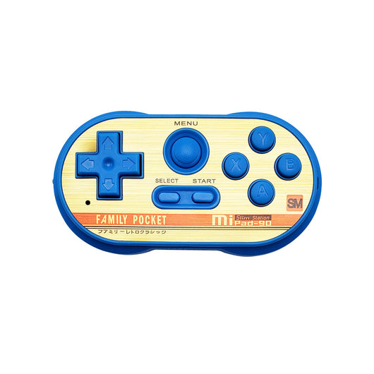 Blue and yellow mini TV handheld video game console with D-pad, joystick, and action buttons. - Image 17
