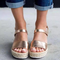 Sandalias de Tacón con Suela de Cáñamo