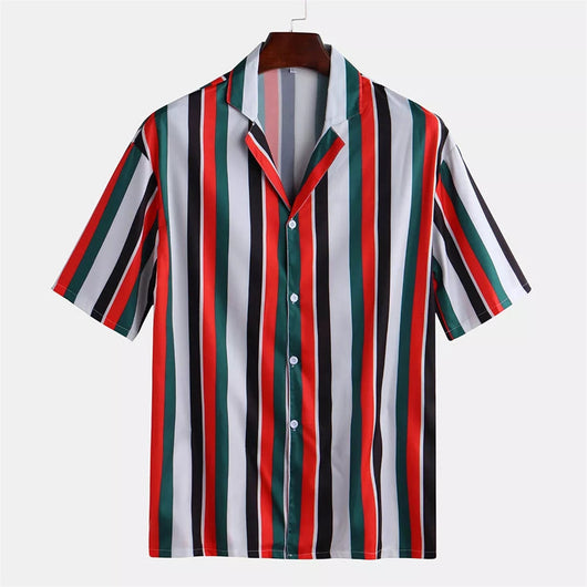 Camisa Casual de Hombre a Rayas con Botones - Image 17