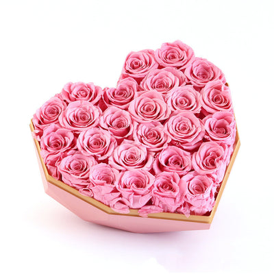 Caja de Regalo Día de la Mujer con Flores Preservadas y Rosas para Novia