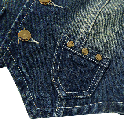 Chaleco Denim Retro para Mujer - Estilo Vintage Clásico - Image 11
