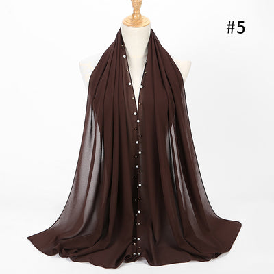 Pañuelo Hijab de Gasa Perla con Brillo - Image 22