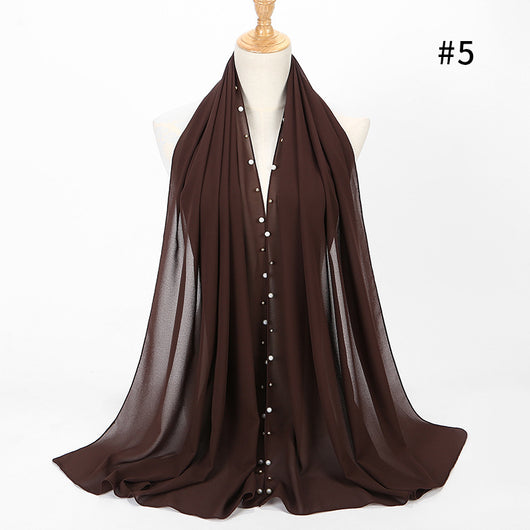 Pañuelo Hijab de Gasa Perla con Brillo - Image 22