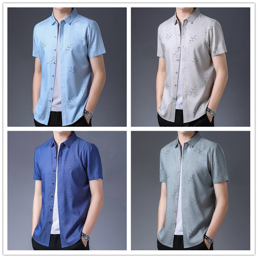Camisa Estampada de Manga Corta para Hombre - Image 2