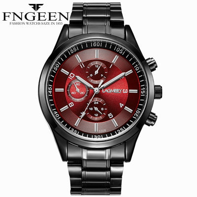 Reloj Deportivo Hombre Negro Acero - Resistente al Agua con Luminoso - Image 8