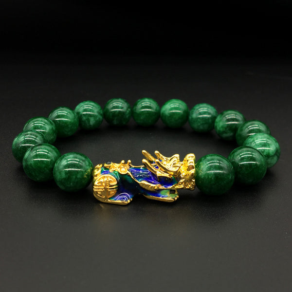 Pulsera Mascota Calcedonia Verde 12mm con Cambio de Color Térmico - Image 6