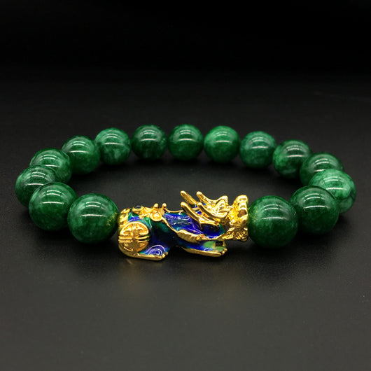 Pulsera Mascota Calcedonia Verde 12mm con Cambio de Color Térmico - Image 6