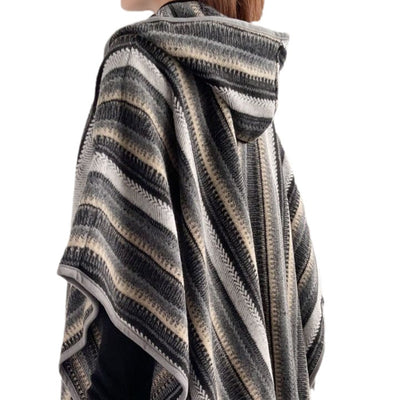 Poncho Étnico Convertible con Capucha - Image 3
