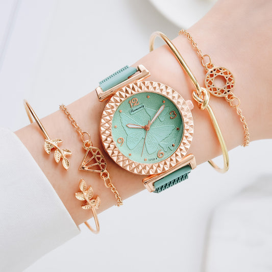 Conjunto de Reloj y Pulsera Mariposa 3D - Image 2