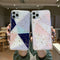 Funda para celular con diseño geométrico colorido