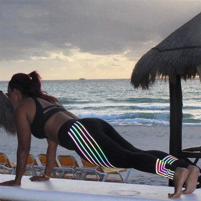 Pantalones Yoga Deportivos con Estampado Láser