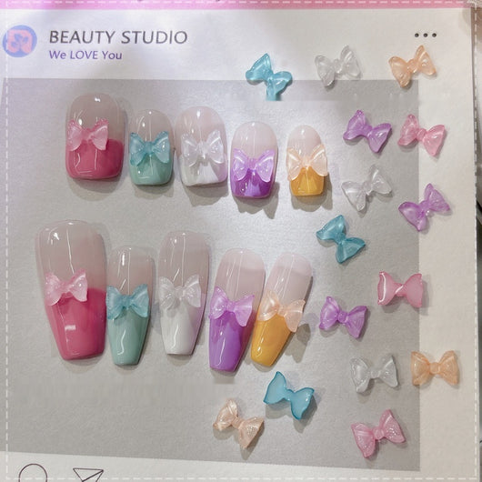 Set de 50 Moños de Resina Transparente para Diseño de Uñas - Image 13
