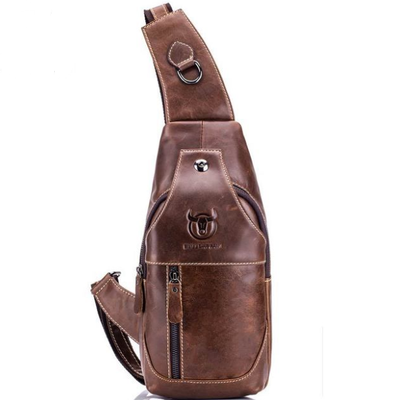 Bolsa de Pecho de Cuero para Hombre - Bandolera Crossbody - Image 7