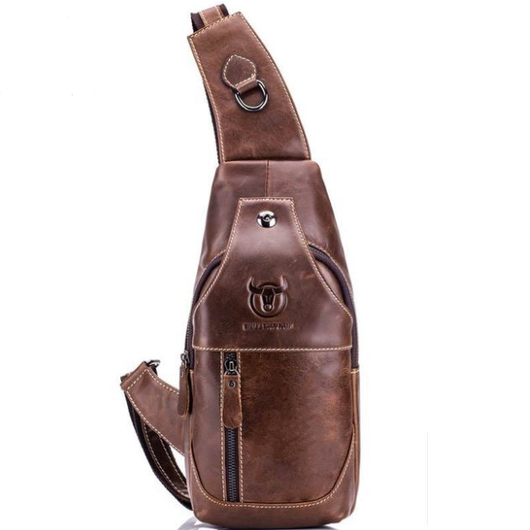 Bolsa de Pecho de Cuero para Hombre - Bandolera Crossbody - Image 7