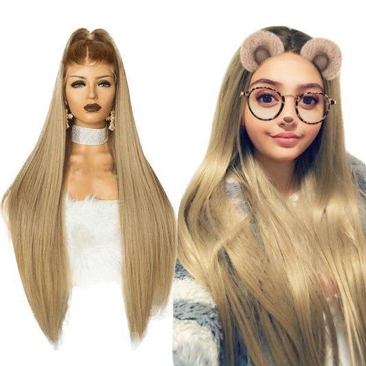 Peluca Lace Front Cabello Liso Degradado Largo