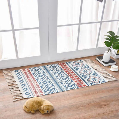 Alfombra de Lino y Algodón Estilo Escandinavo