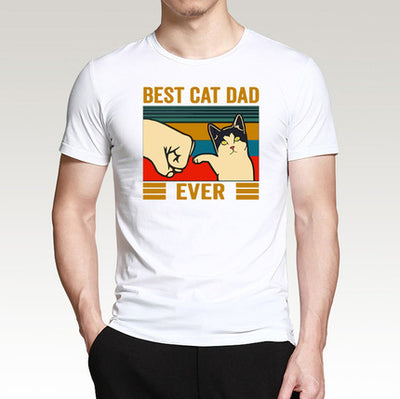 Playera con Estampado de Gatos Cuello Redondo Manga Corta - Image 11