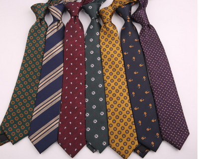 Corbata Formal de Poliéster con Diseño Floral y Rayas para Hombre - Image 2