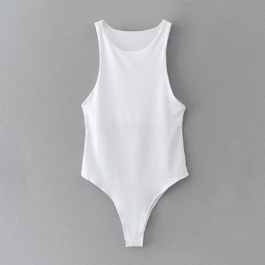 Body Monocromático Elegante de Un Hombro sin Mangas - Image 10