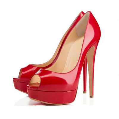 Sandalias de Tacón Alto Plataforma Charol Boca de Pez - Zapatos Sexy para Mujer - Image 10