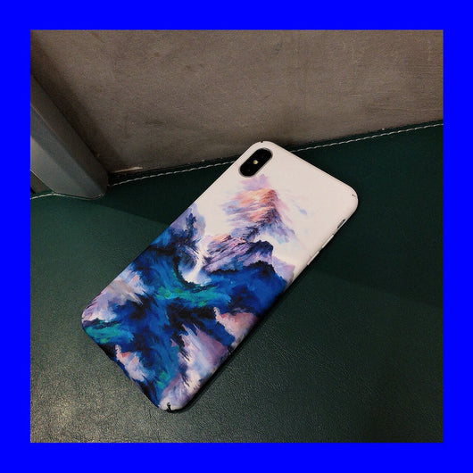 Funda para teléfono azul oscuro con detalles coloridos - Image 4