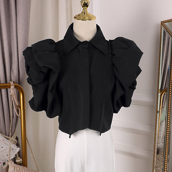 Blusa de Gasa con Mangas Globo - Image 14