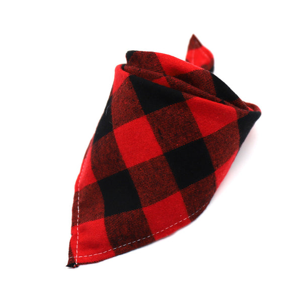 Pañuelo Triangular de Franela Cuadrillé para Bebé