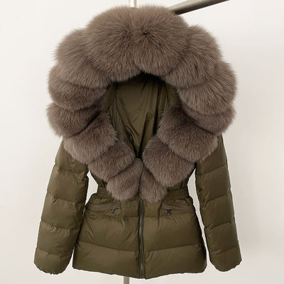 Chaqueta Acolchada Corta Ajustada para Mujer con Forro de Piel - Image 70
