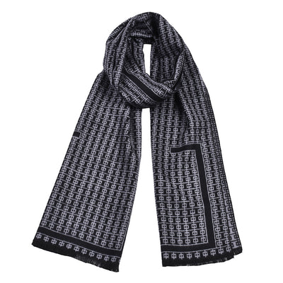 Bufanda Tejida Gruesa Cálida Reversible para Hombre Estilo Coreano - Image 4