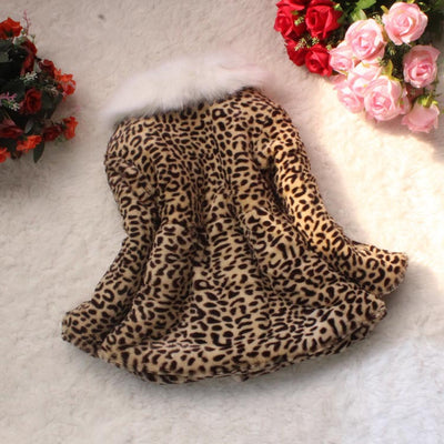 Abrigo de algodón con estampado leopardo para niñas - Image 3