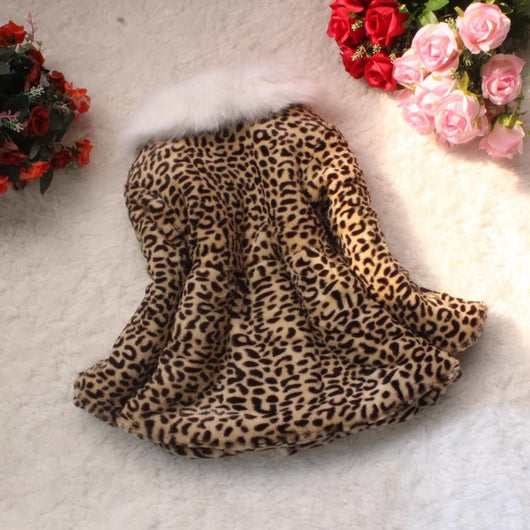 Abrigo de algodón con estampado leopardo para niñas - Image 3