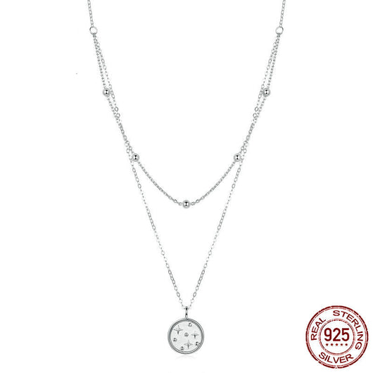 Collar de Plata con Doble Estrella