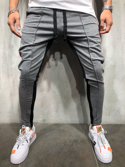 Pantalones Deportivos Hip Hop con Bloques de Color y Costuras Contrastantes para Hombre - Image 3